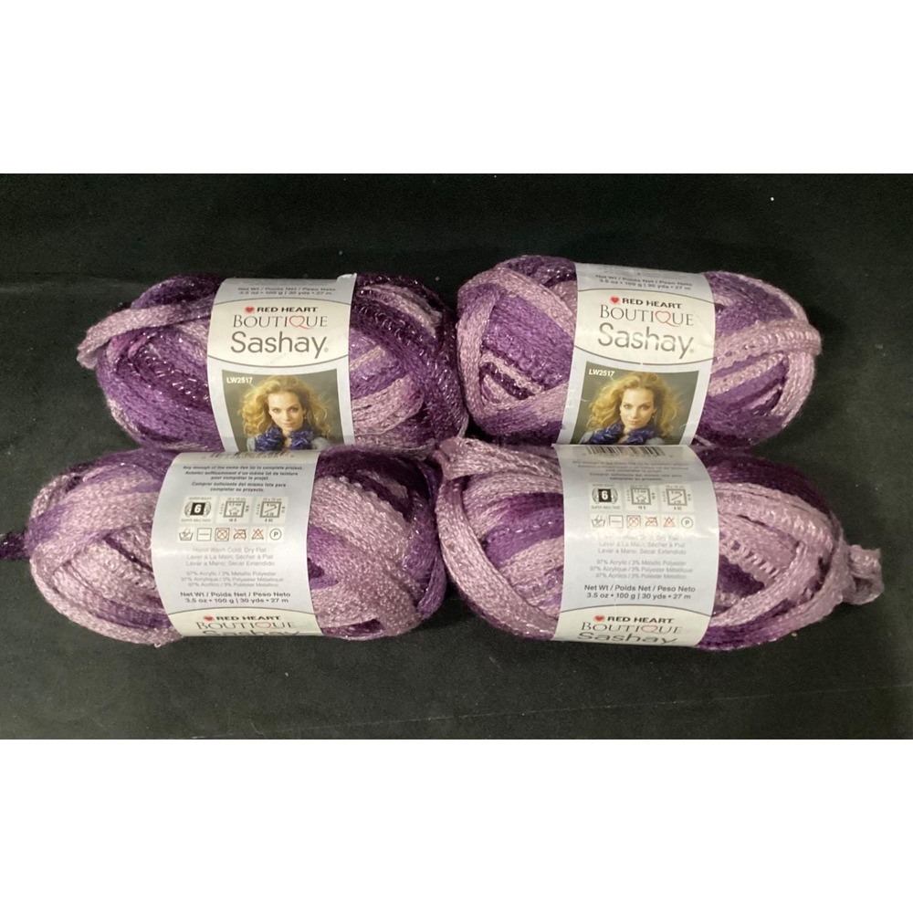Red Heart Boutique Sashay Yarn Lot 4 Skeins Boogie Super Bulky Acrylic New - Picture 5 of 5